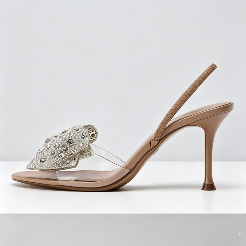 Luxury Glitter Rhinestone Bow  - Women'S Shoes Peep Toe ulasan dan harga