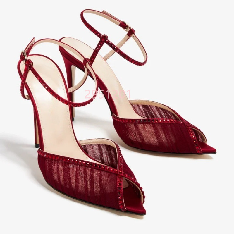 Peep Toe Mesh Pumps Buckles St - Women'S Shoes Peep Toe ulasan dan harga