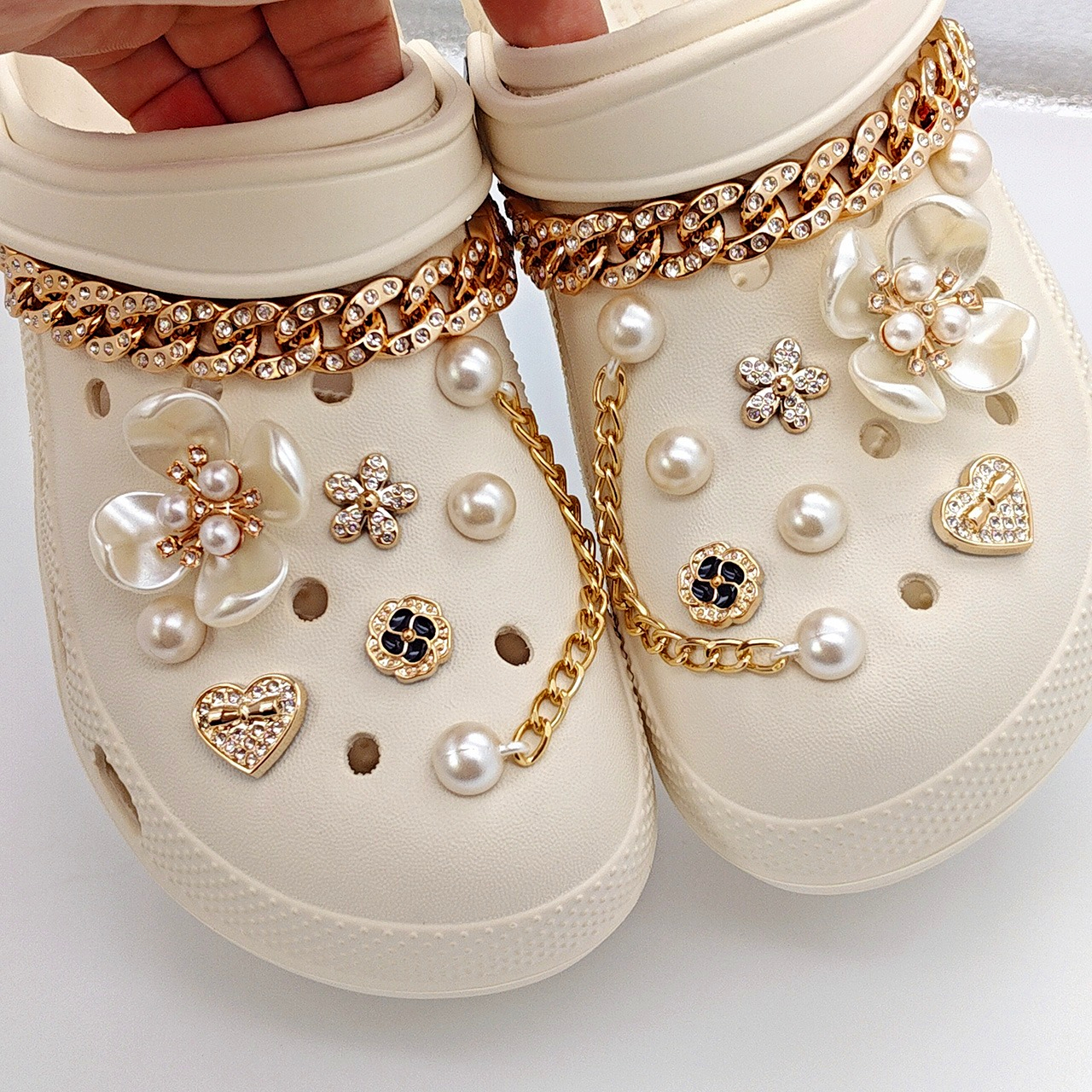 Floral Pearl Shoe Charms for C - Women'S Shoes Crocs ulasan dan harga